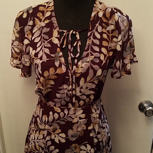 Floral Print Dress/Tunic Top - Picture 2 of 7